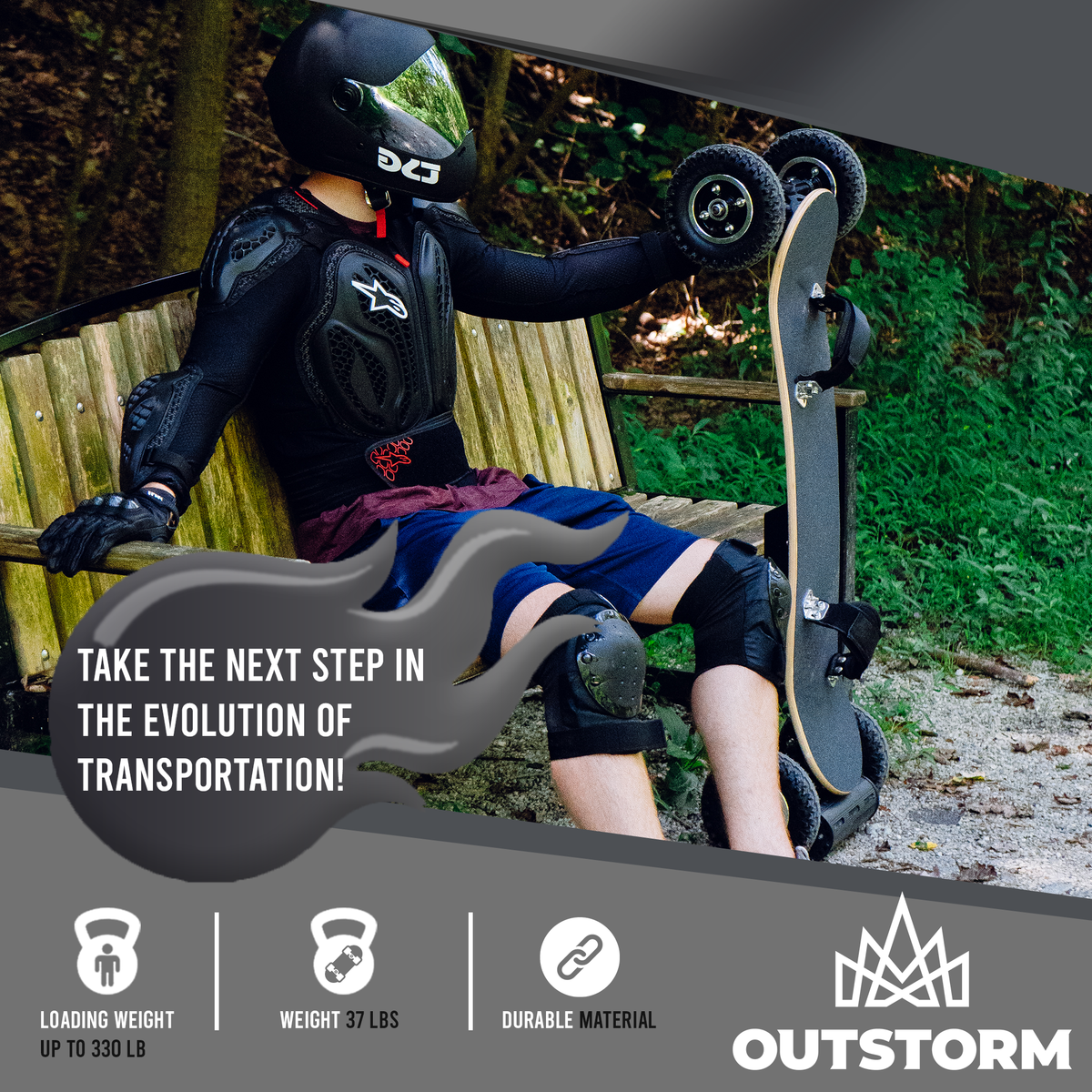 OUTSTORM [DEMON] 25MPH Off Road Electric Skateboard – OutStorm Scooters